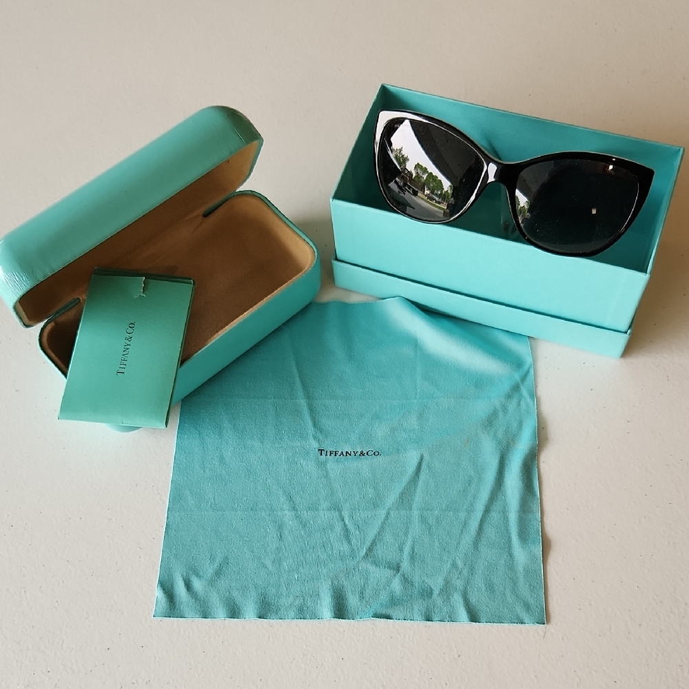 Tiffany & Co. Black Sunglasses with Iconic Branding
